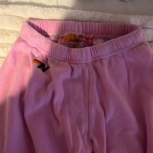 Aviator nation sweatpants with lightning hold down the side